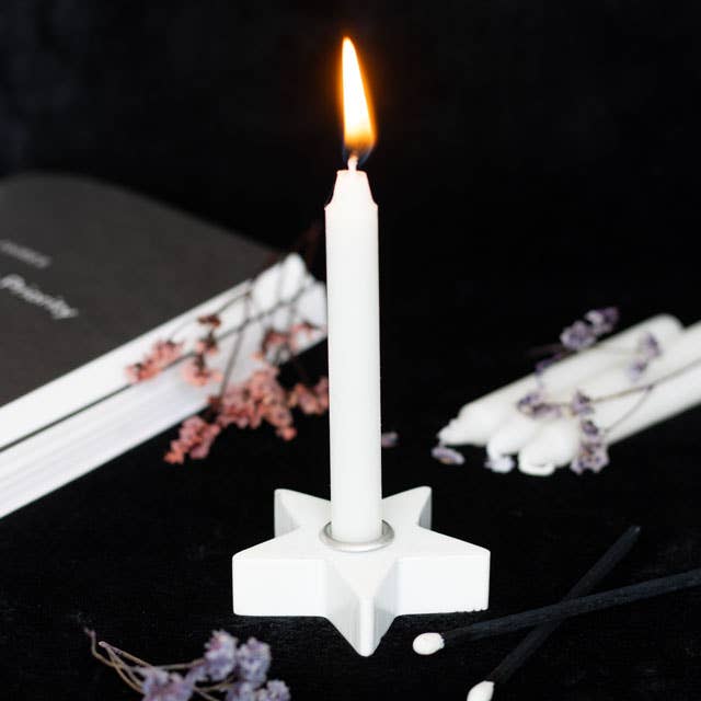 Something Different Wholesale – wholesale Candle holder – White Star Spell Candle Holder3