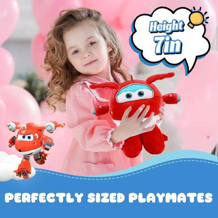 Alpha Toys - Wholesale Stuffed/Plush Toy - Kids & Baby - Super Wings Plush Toys 7" Jett plush and 7" Dizzy plush10