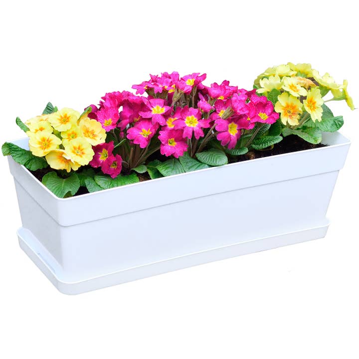 Youngever 3 Pack 15 Inch Plastic Window Box Planter Pot for wholesale by Youngever