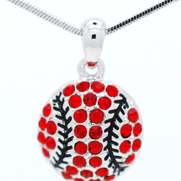 Fan Star Jewelry - Wholesale Pendant/Charm Necklace - Baseball/Softball Crystal Ball Necklace21