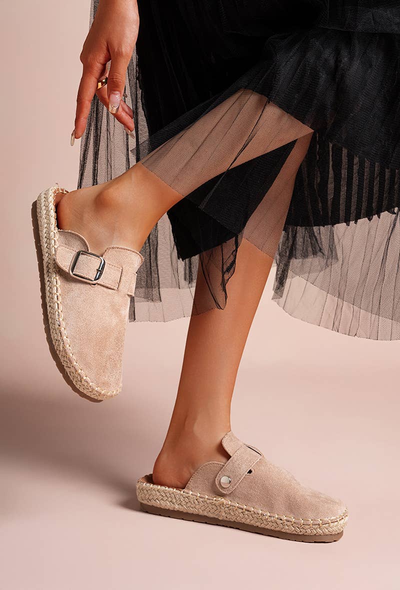 LADY GLORY - Vente Mules – femme - Mules espadrilles avec boucle – Élégance décontractée14