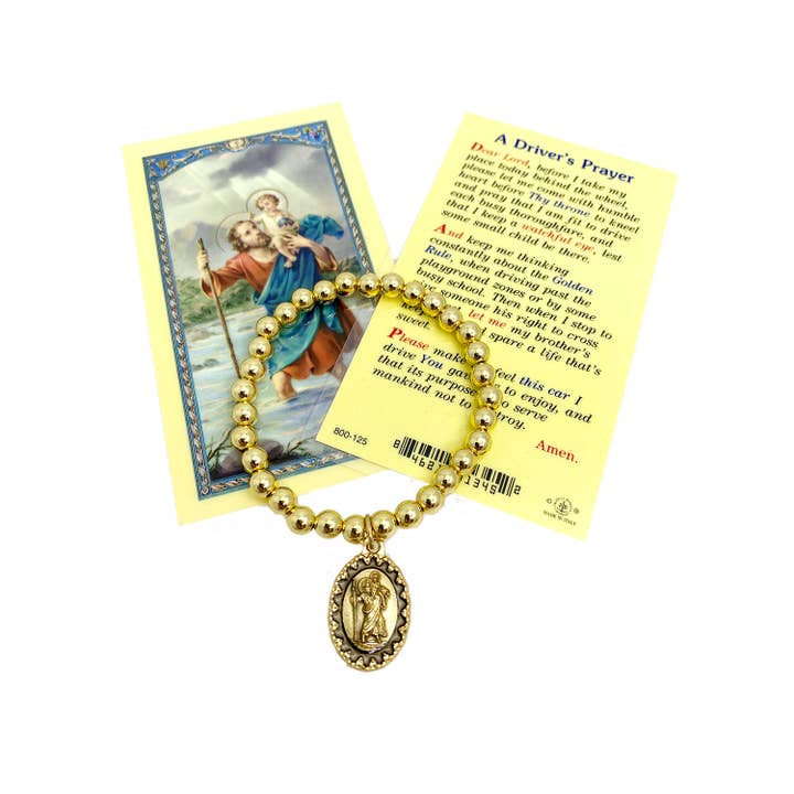 Love, Lisa - Wholesale Charm/Dangle Bracelet - Saint Christopher's Drivers Prayer Bracelet