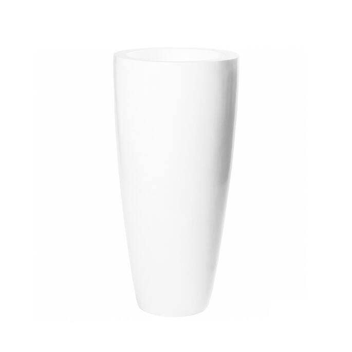 Dax L - Glossy White - L14,57in x W14,57in x H31,5in for wholesale by Pottery Pots