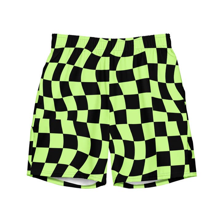 Goth Cloth Co. – Engroshandel Badeshorts – Mænd – Toxic Tiles mænds foret badebukser