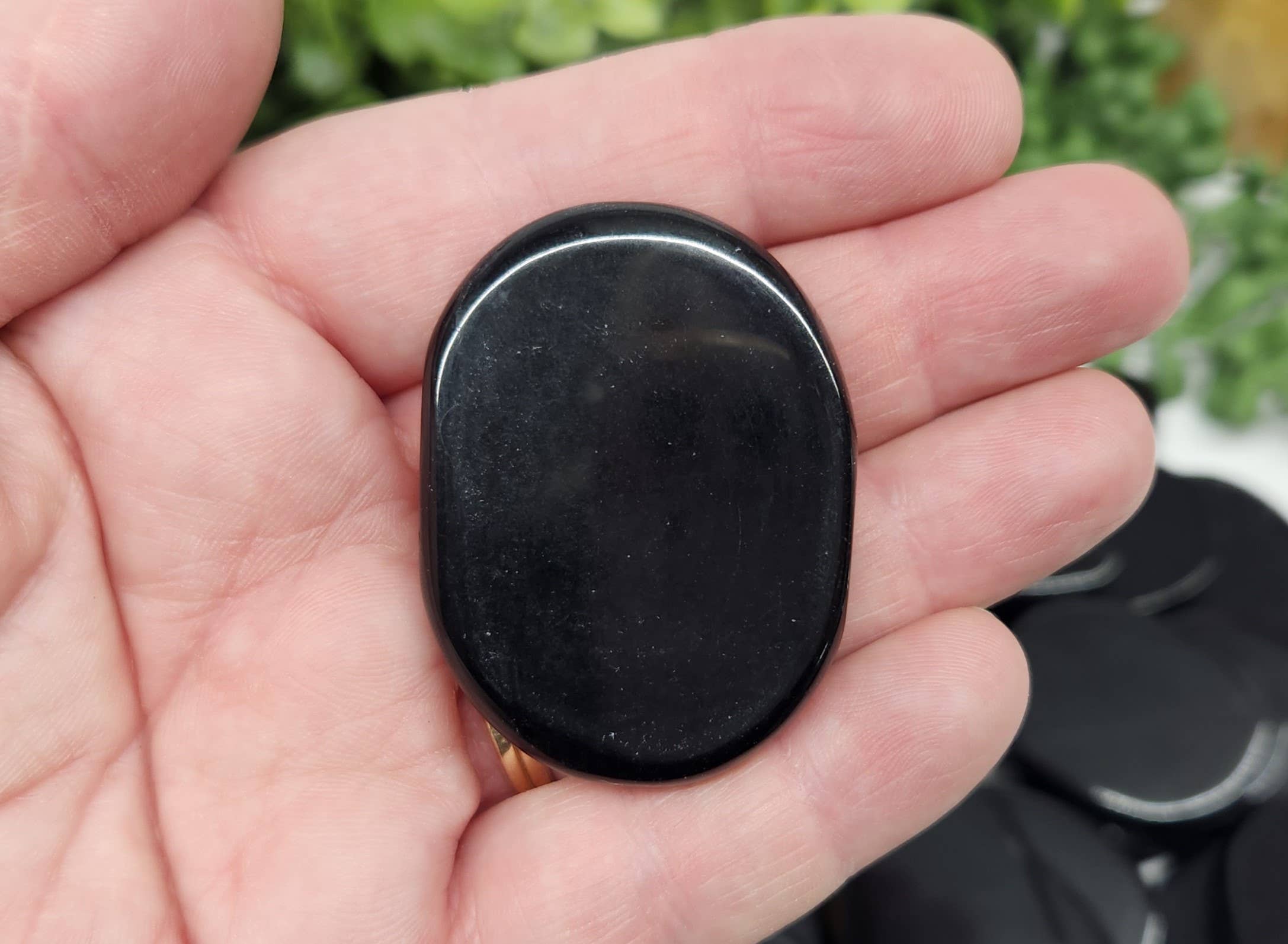 Meraki Gemstones - Wholesale Spiritual Stone/Crystal - Black Obsidian Flat Smooth Stones (0.5kg/1.1lbs)-45x35x7mm5