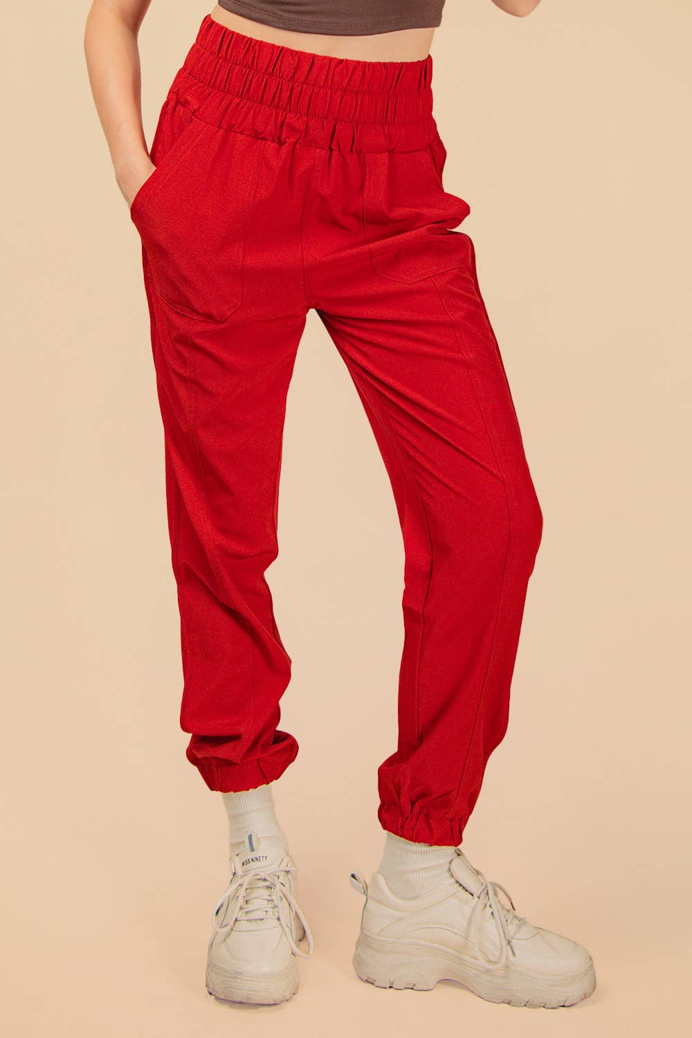 VERY J - Wholesale Athletic Sweatpants/Joggers - Women's - NP70063-Elasticized waist jogger pants9