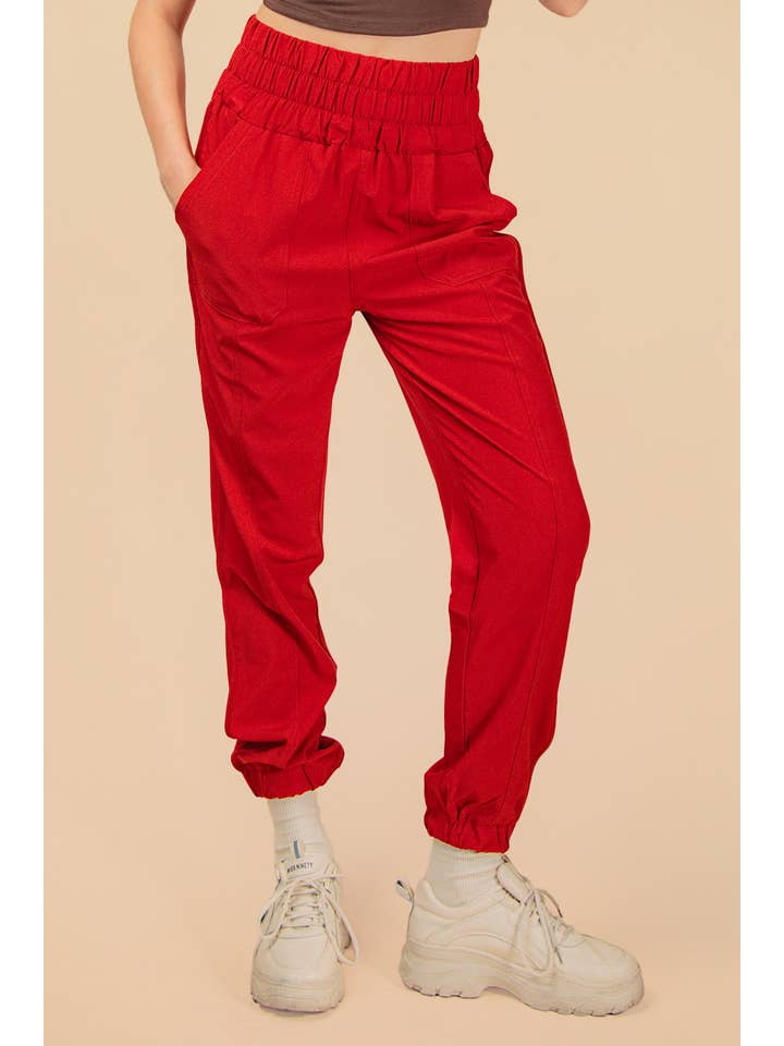 VERY J - Wholesale Athletic Sweatpants/Joggers - Women's - NP70063-Elasticized waist jogger pants9