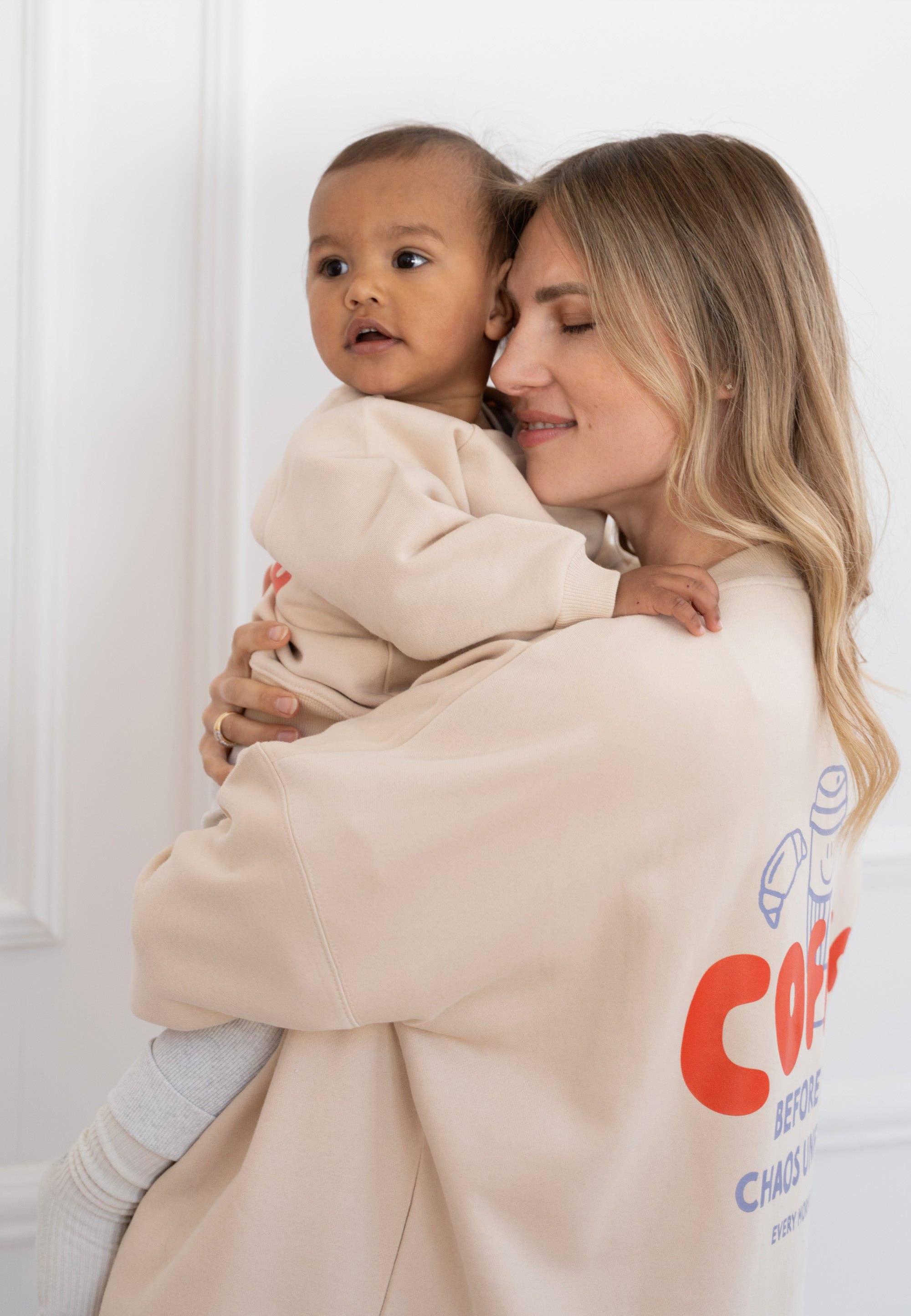 Liliput - Wholesale Mommy & Me Sets - Cacao before Chaos Sweatshirt beige Mini and Me Edition5