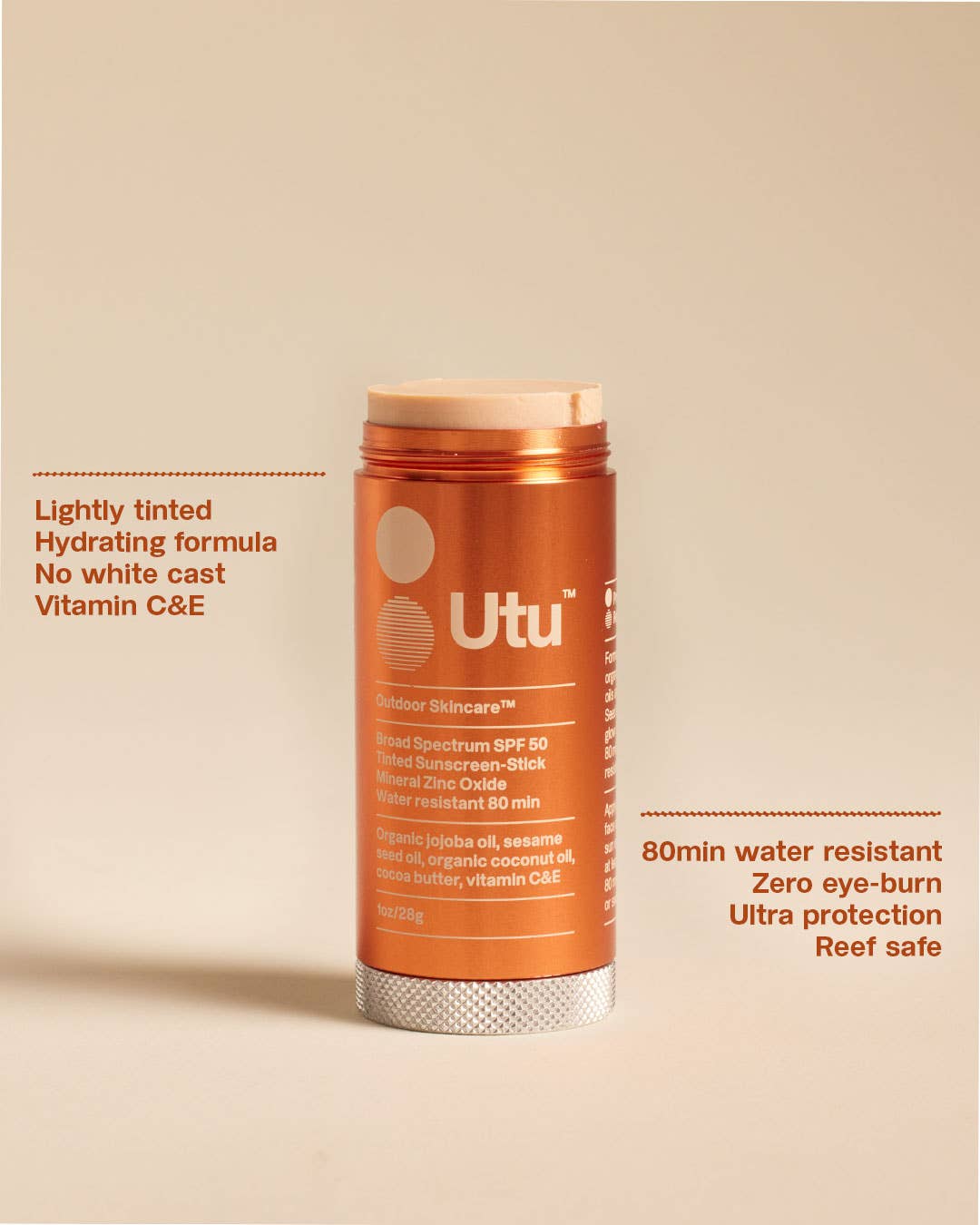 Utu - Wholesale Sunscreen - SPF50 Moisturizing Sunscreen Stick Mineral Water Resistant1