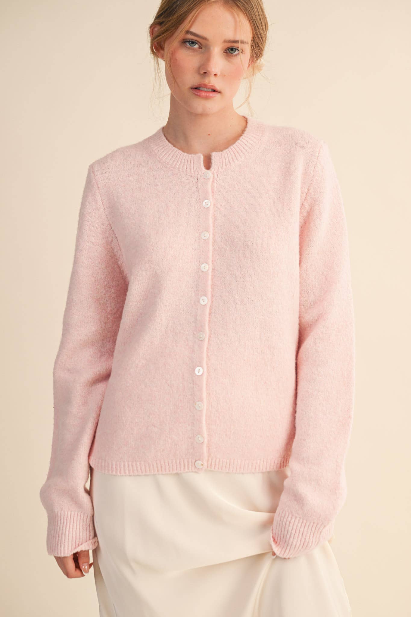 &MERCI - Wholesale Cardigan - Women's - MARLED KNIT SWEATER CARDIGAN MSW112485