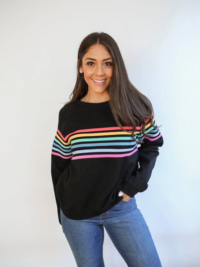 Seksstribet usynlig lynlås amme-sweatshirt for engroshandel hos Movemama Apparel