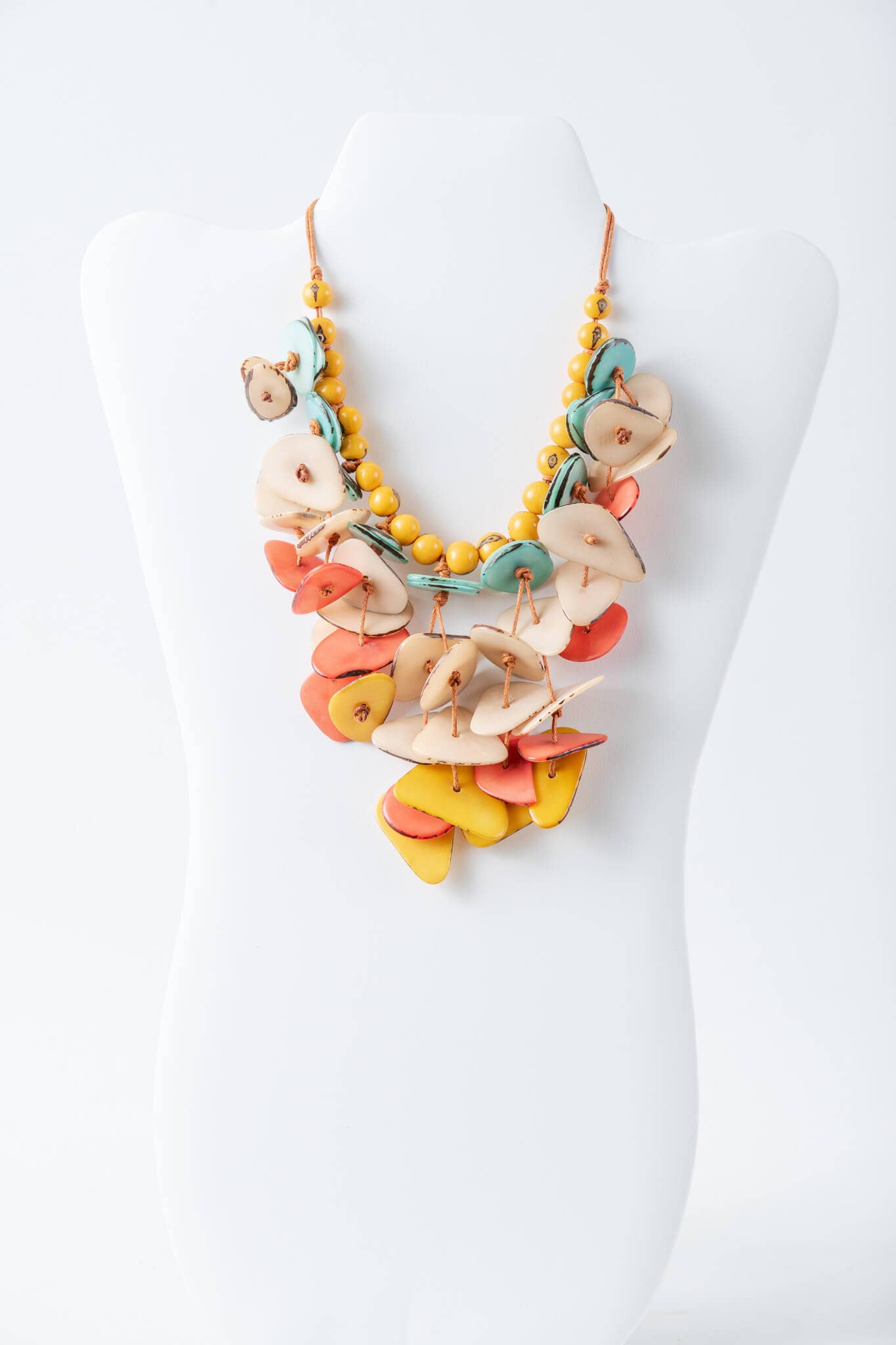 TaguArtsy - Wholesale Pendant/Charm Necklace - Ivy cascading tagua necklace Assorted Colors6