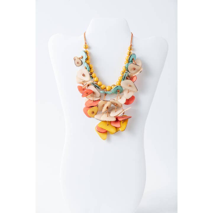 TaguArtsy - Wholesale Pendant/Charm Necklace - Ivy cascading tagua necklace Assorted Colors6