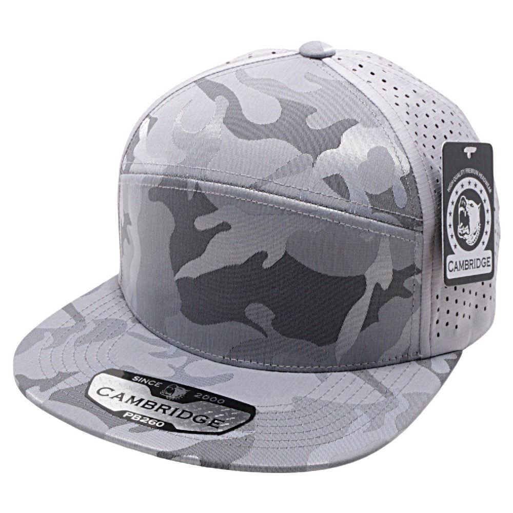 DOBBI – wholesale Truckerkeps – Unisex – Cambridge glansiga camo camper perforerad snapback-keps3