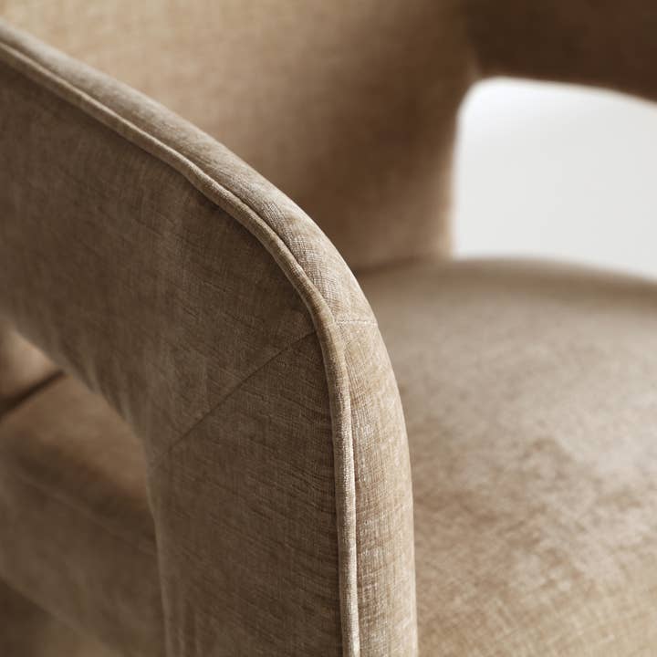 Kodu - Wholesale Chair - Beige velvet chair measuring 68x66x73cm2