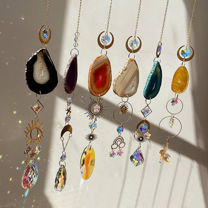 Dipped Shop - Wholesale Suncatcher - Colorful Stone Hanging Crystal Decoration DPCD10