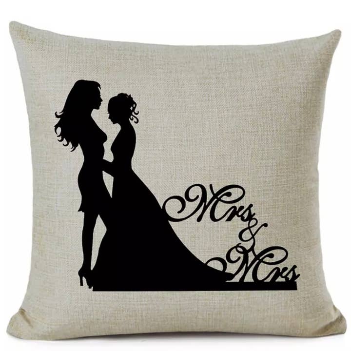 Mrs and Mrs Pillow for wholesale by Creations by Matthew