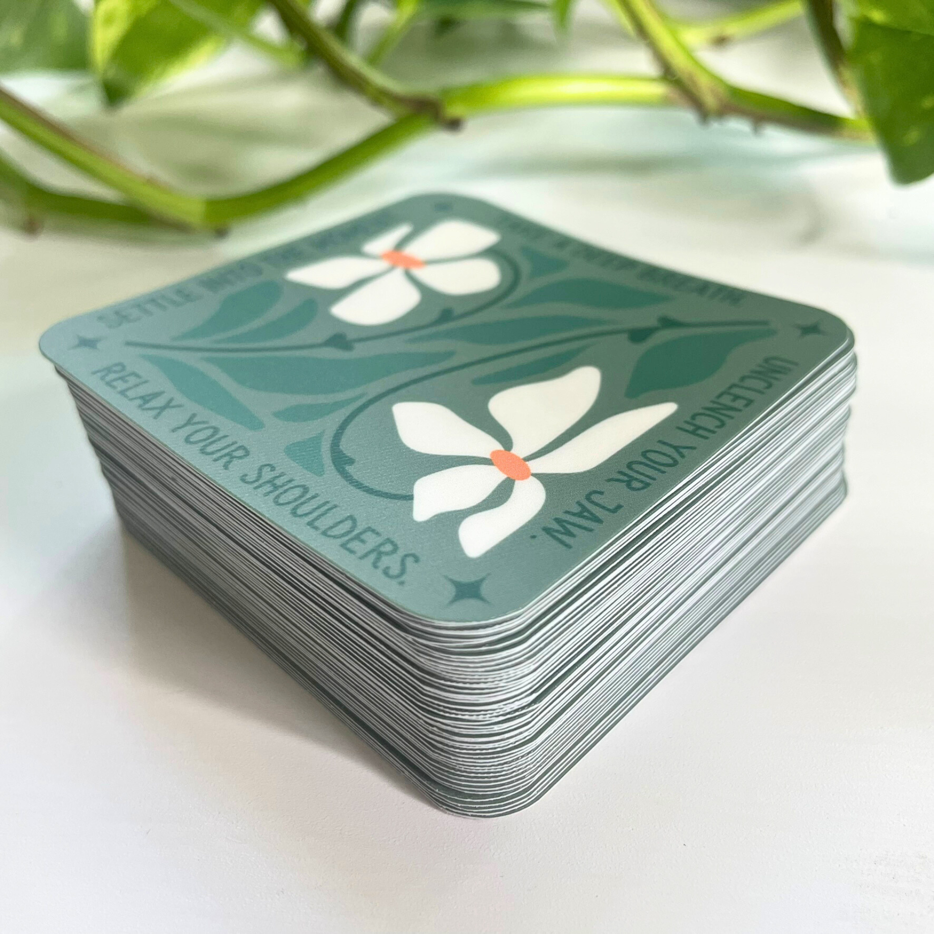 Mindful over Mind Full – Engroshandel Klistermærke – Take a Deep Breath-klistermærke | Mental sundhedsklistermærke | Beroligelse2