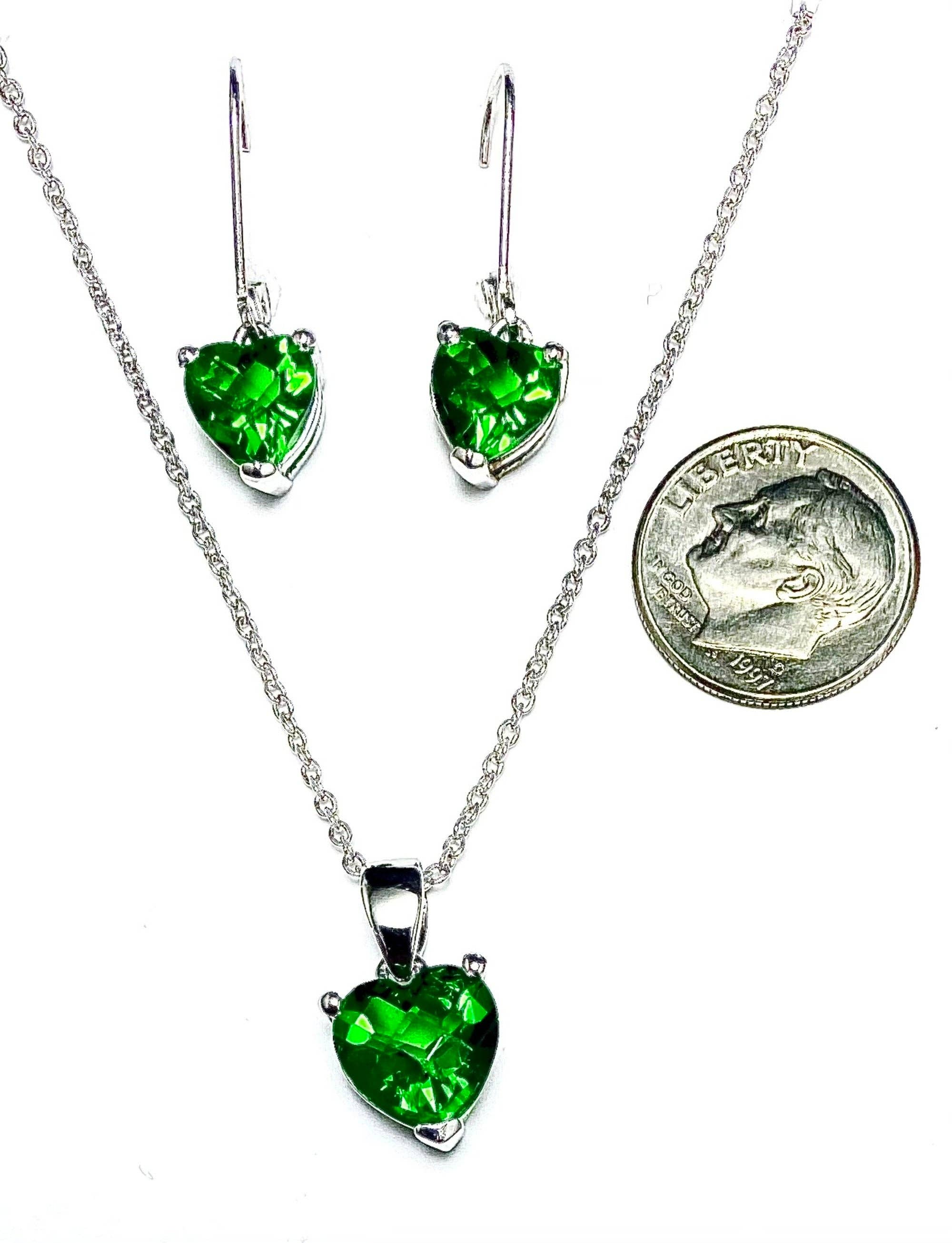Twan Kee Jewelry - Wholesale Jewelry Set - E30808L & P31010 Mt St Helens Helenite Earrings & Pendant1