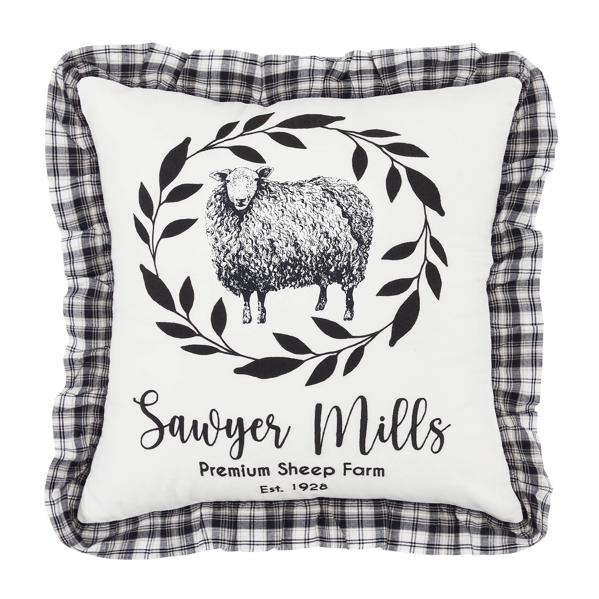VHC Brands - Wholesale Throw/Decorative Pillow - Sawyer Mill Black Sheep Pillow 18x181