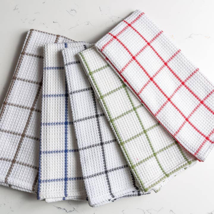 Fabstyles - Wholesale Tea Towel - Fabstyles Solo Waffle Cotton Kitchen Towel Set Of 416