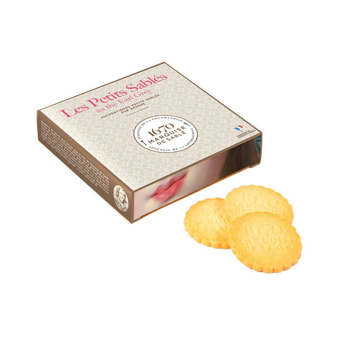 LA SABLESIENNE – Cookie por atacado – Biscoitos amanteigados de chá Earl Grey - caixa de cartão 100g0