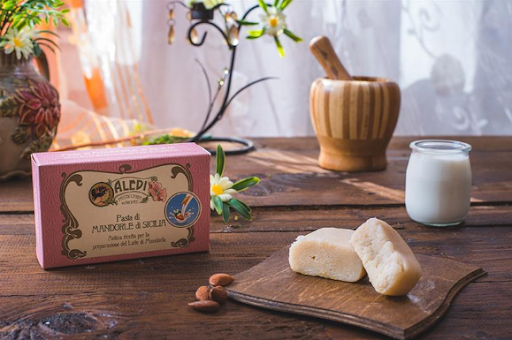 Aledi Pasticceria in Bronte - Vente Boisson diététique en poudre - Pâte de lait d’amande sicilienne - 200 g1