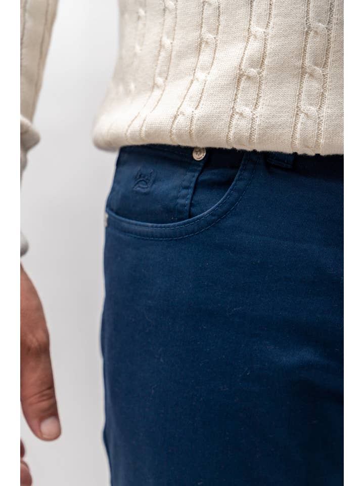 Custi Mikelo: Men's Clothing & Christmas Gifts - Wholesale Pants - Men's - 5-Pocket Blue Trousers3