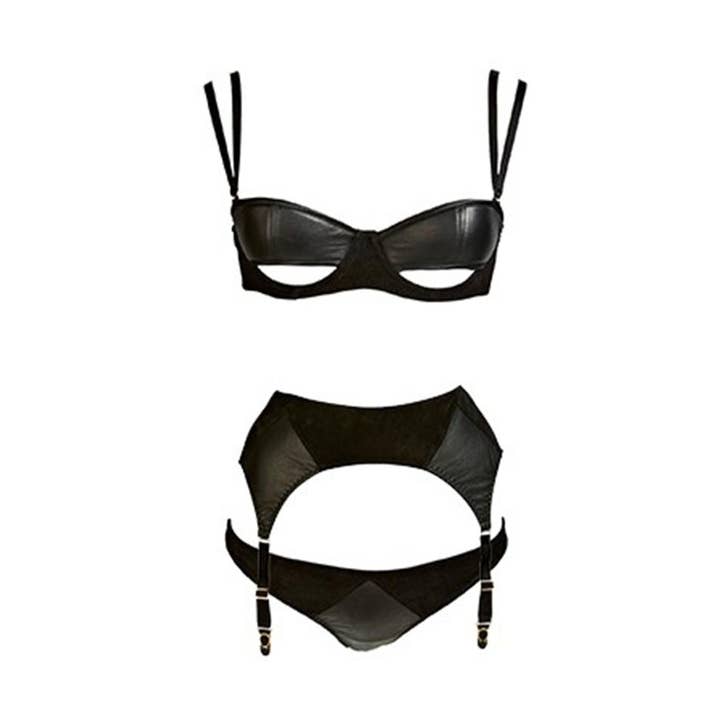 Ava Läder & Mocka Halv Cup Set för wholesale av Something Wicked