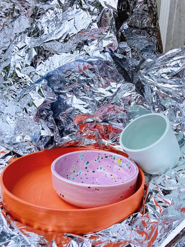 Taça 8" Laranja Matte por atacado de Beau Rush Ceramics