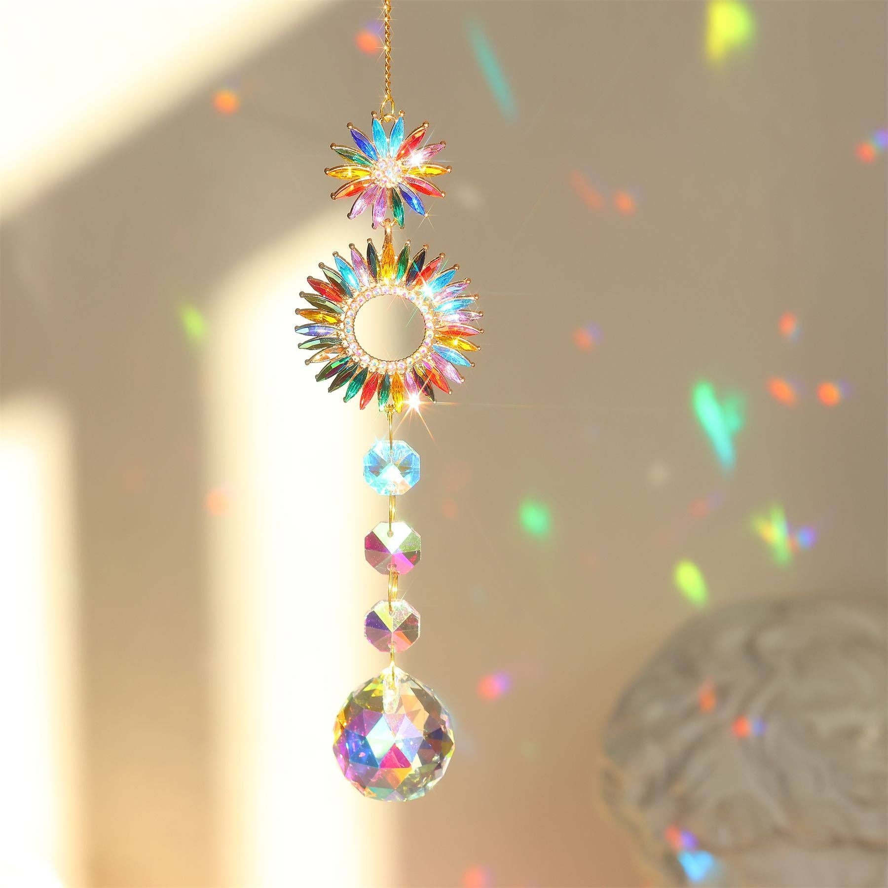 Dipped Shop – wholesale Suncatcher – 3+ Colorful Crystal Suncatcher Hanging DPH19233