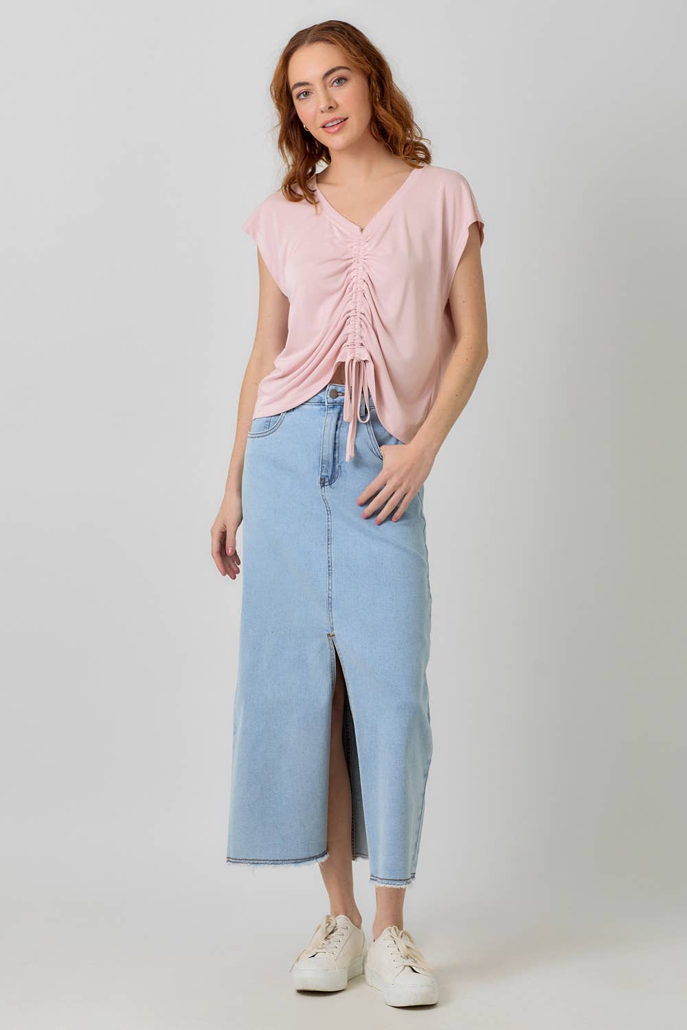 Mystree - Wholesale Knit Top - Women's - 20020 Front Ruche Modal Top 39