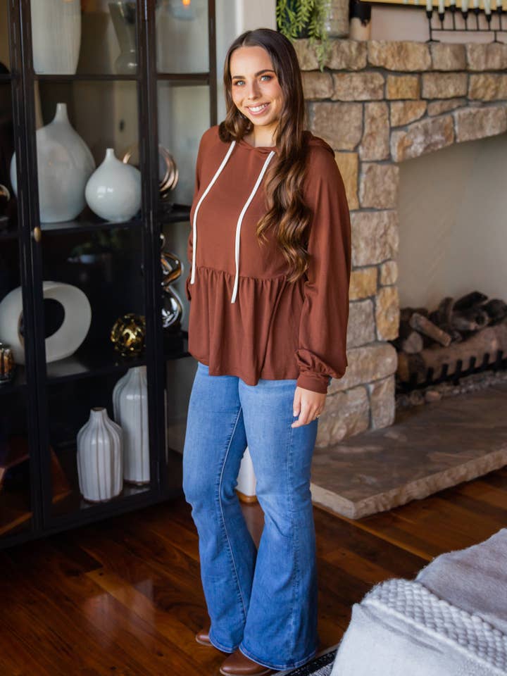 Tickled Teal - Wholesale Hoodie - Women's - Long Sleeve Peplum Hoodie5