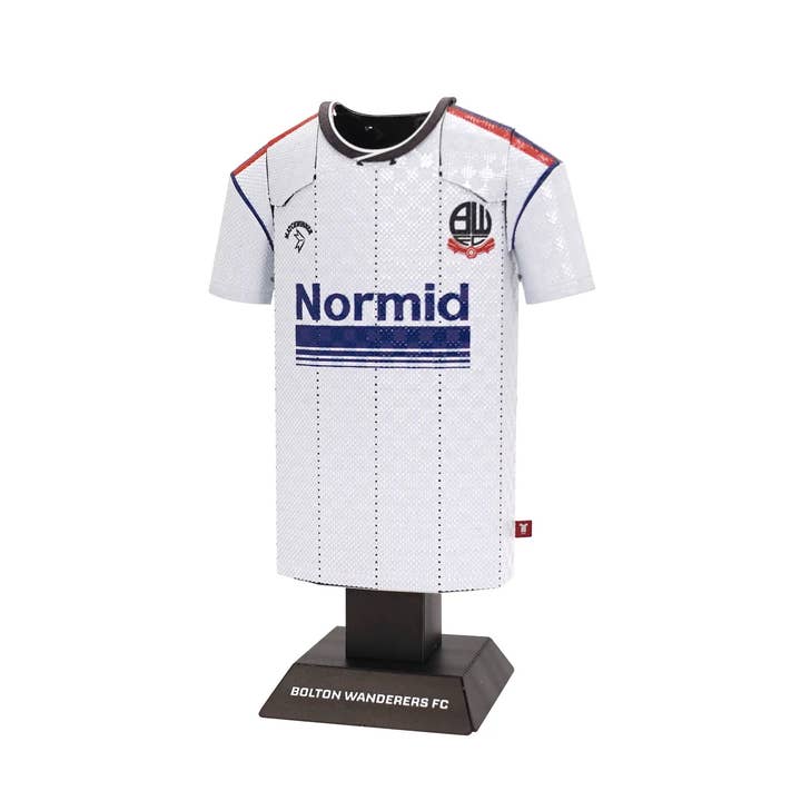 Maillot domicile rétro en métal Bolton Wanderers 1988-90 pour la vente par Alloy Collectors