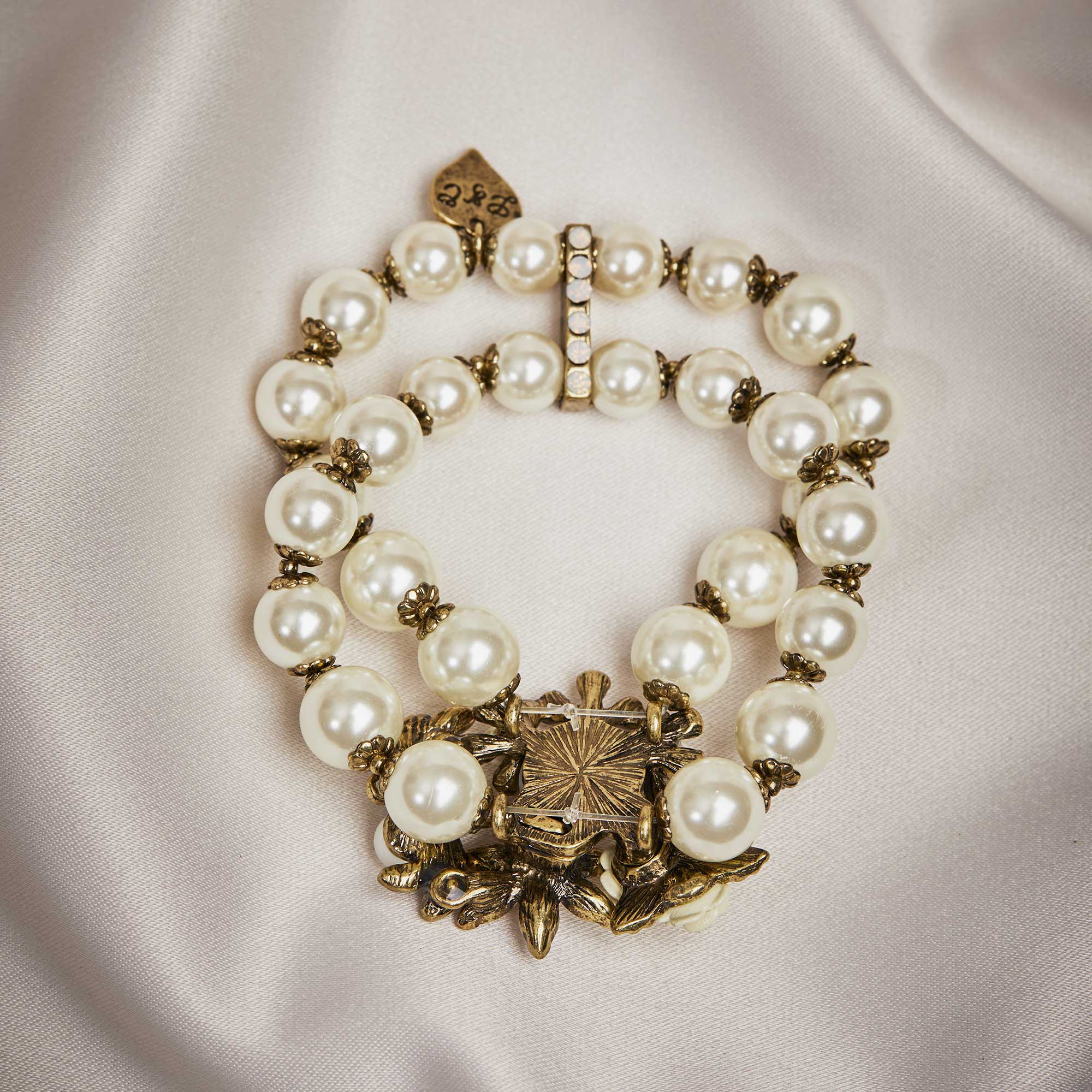 Lovett & Co - Wholesale Beaded Bracelet - Vintage Pearl Bracelet : Miriam Haskell Inspired Pearl Stretch Bracelet3