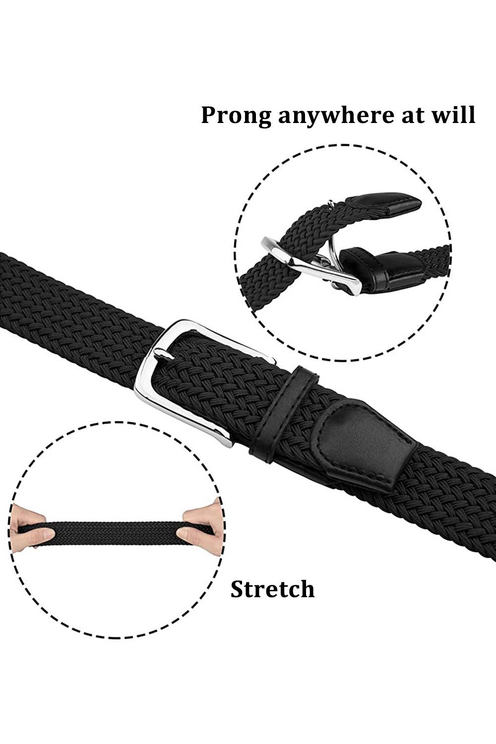 KC Factory – wholesale Belt – Men's – Stretch Belt (Braided Canvas Woven Elastic)2