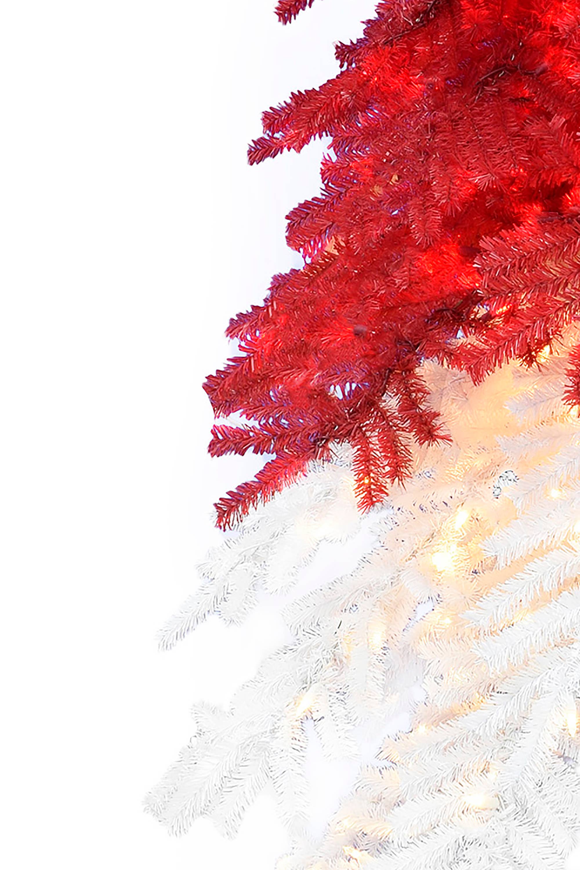 Perfect Holiday - Vente Sapin de Noël artificiel - Sapin de Noël flexible bicolore rouge et blanc de 2,1 m et 2,7 m4