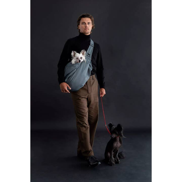 NOAH AND PAW LLC - Wholesale Pet Carrier - Cat/Dog - Premium Twill Pet sling Carrier, Snap Style, Black17