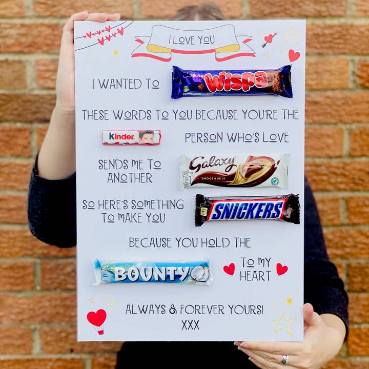 La De Da! Living – wholesale Chocolate – I Love You Chocolate Message Board Gift