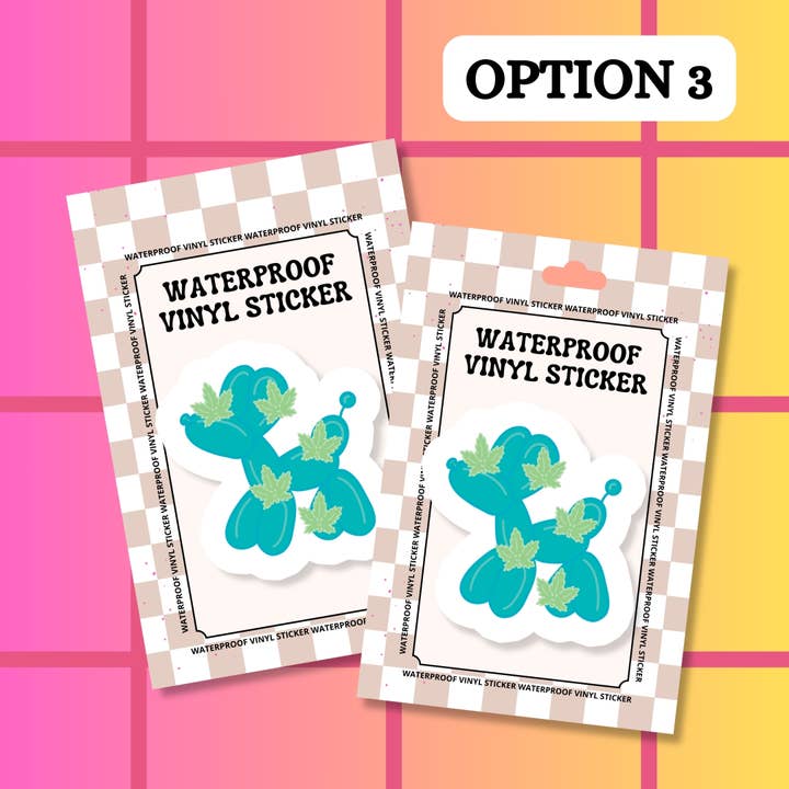 Stickers+ X Ashley Bexar - Wholesale Sticker - 420 Mary Jane Leaf Balloon Dog Waterproof Vinyl Sticker3