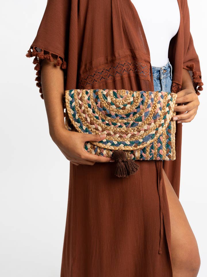Dominica Recycled Braided Clutch for wholesale by Gyal Bashy