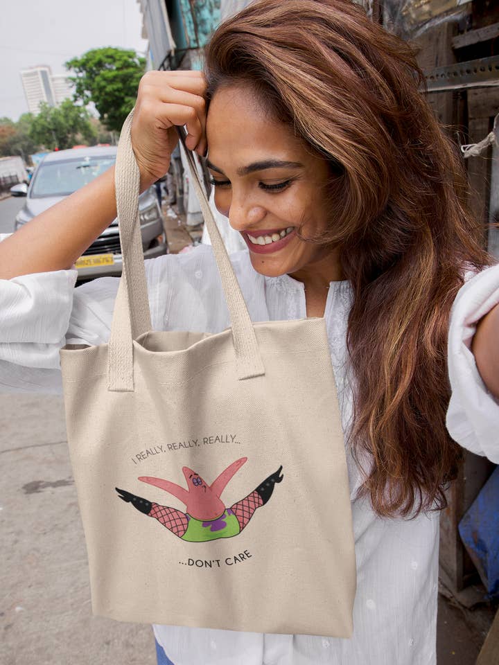 Tote bag Patricio don't care para venta al por mayor de Wo! Design Studio & Store