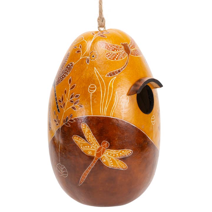 Lucuma Designs - Wholesale Bird House - Dragonfly - Gourd Birdhouse - Sustainable Gift2