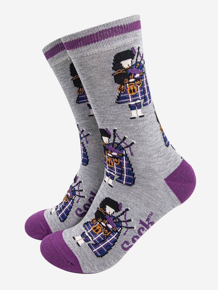 Men's Bamboo Socks - Grey Marl, Piper for wholesale by Sock Talk