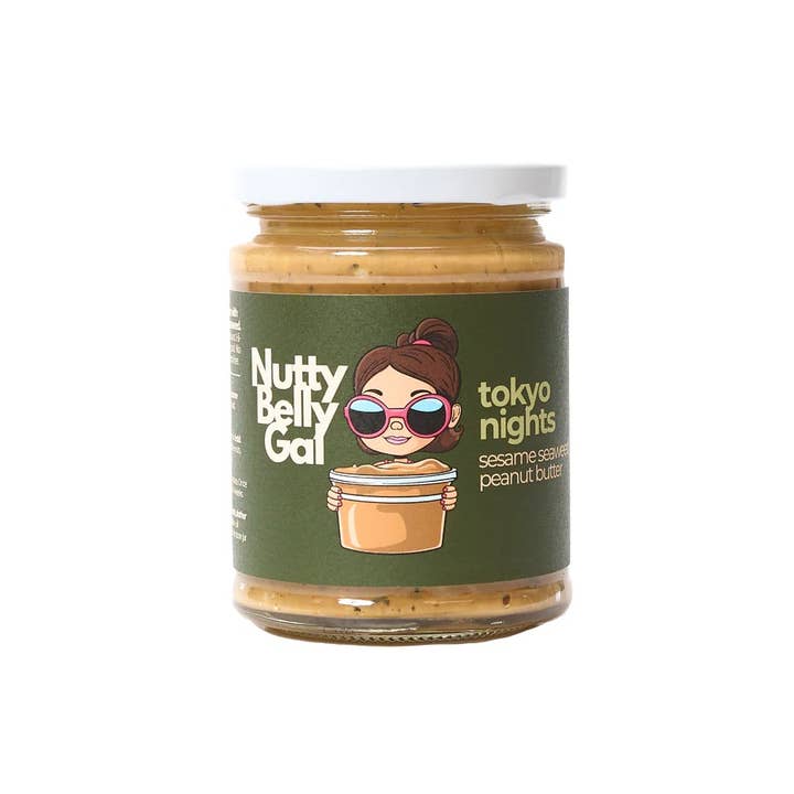 Nutty Belly Gal – wholesale Nut butter – Tokyo Nights: Peanut Butter + Roasted Sesame + Seaweed3