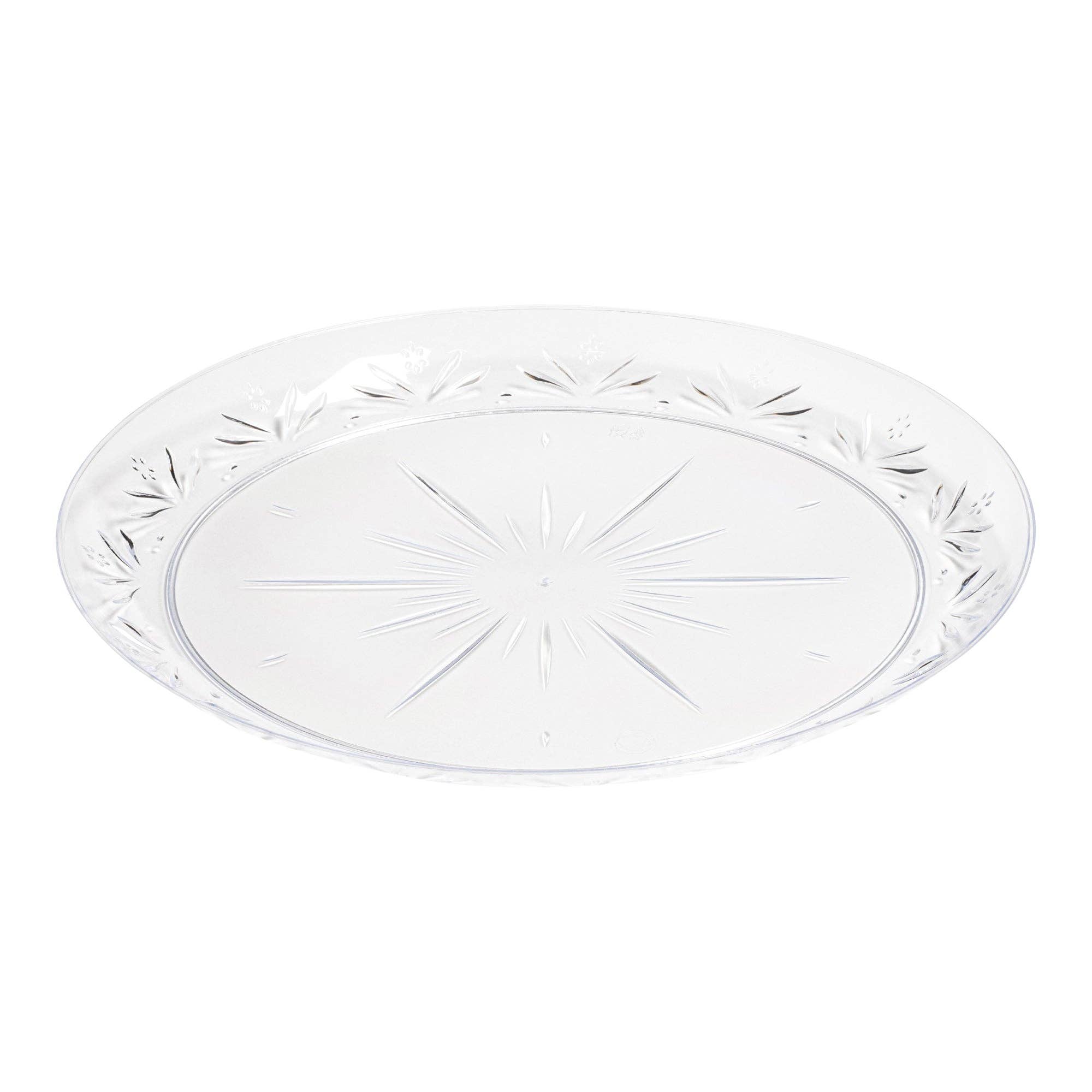 Smarty had a Party - Wholesale Disposable Plate - 6.25" Clear Floral Round Plastic Pastry Plates - 240 pcs0