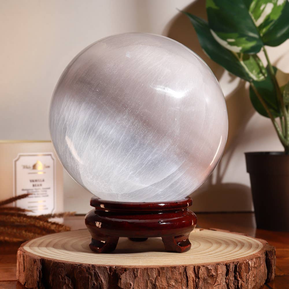 Natures Artifacts Inc - Wholesale Spiritual Stone/Crystal - Selenite Sphere XL | Crystal Sphere