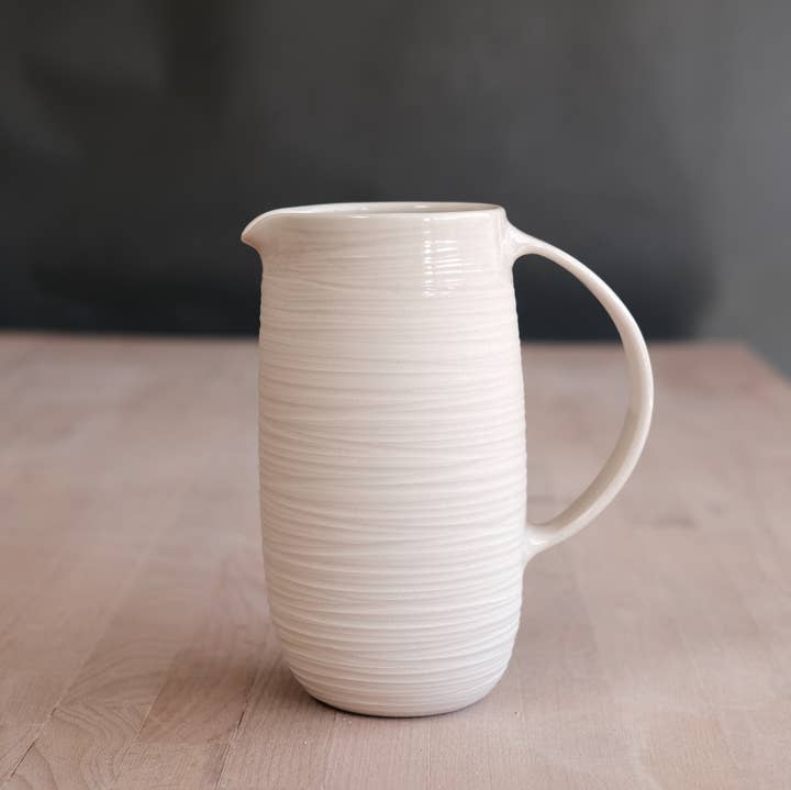 FHAR Studio - Wholesale Pitcher - dune - 38 fl oz pitcher - handmade, porcelain 2