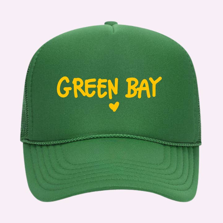 I LOVE GREEN BAY ♡ printed trucker hat for wholesale by BFFS & BABES