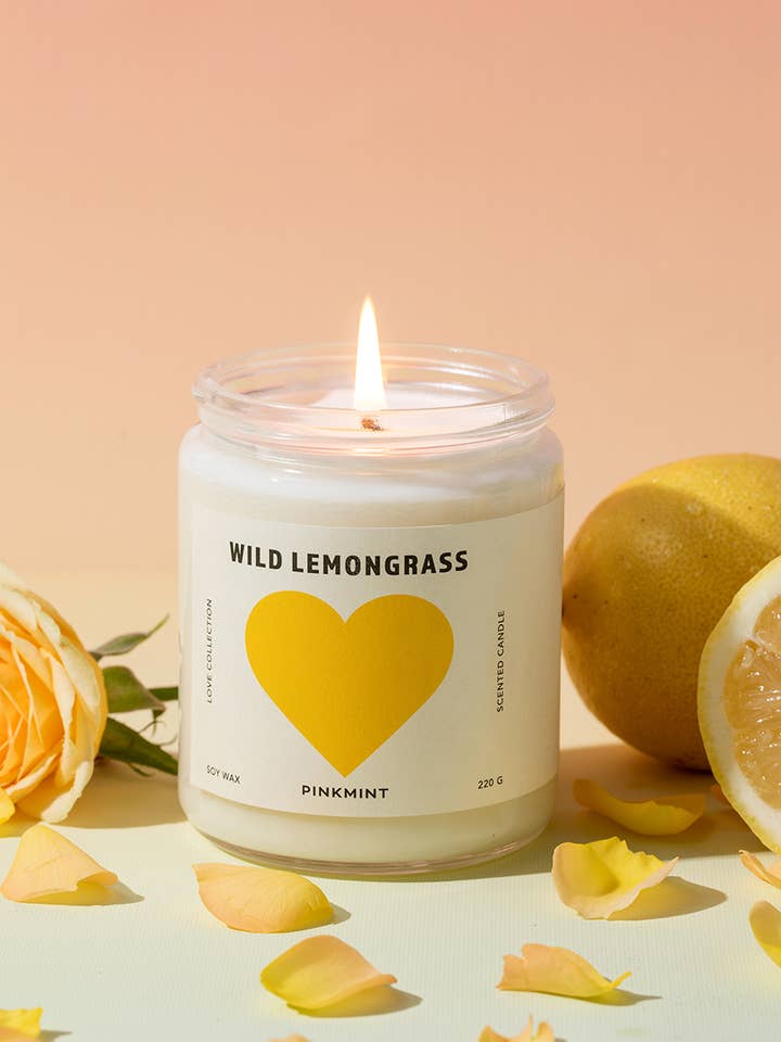 Lemon Myrtle Soy Candle  for wholesale by Pinkmint Candle